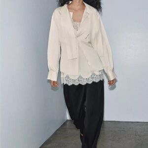 Elegant Cream Blouse by Zara Women